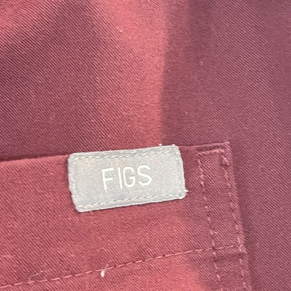 FIGS‎ Scrub Pants Mens Large Burgundy Technical Collection Drawstring FM4500